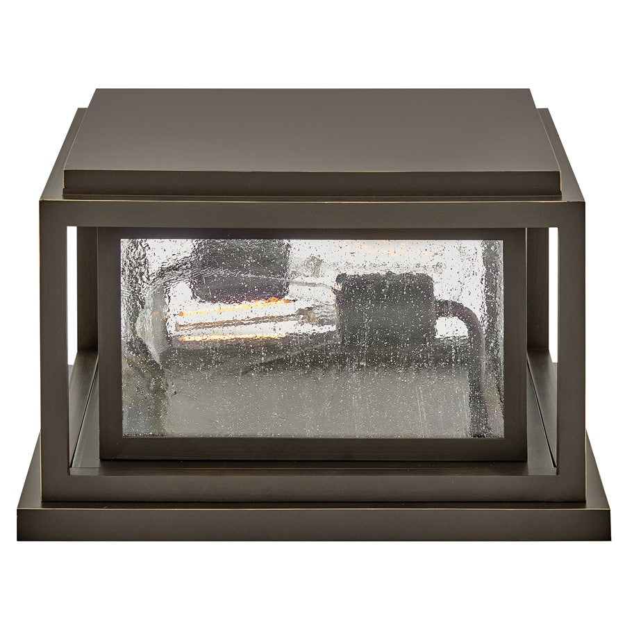 Hinkley Lighting Republic 2Lt Outdoor Pier Mount/8W, Bronze/Clear Seedy