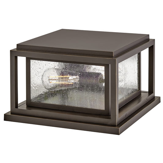 Hinkley Republic 2Lt Outdoor Pier Mount/3.5W, Bronze/Clear Seedy - 1008OZ-LV