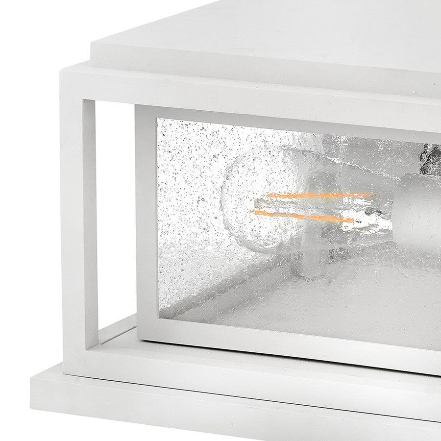 Hinkley Lighting Republic 2Lt Outdoor Pier Mount/8W, White/Clear Seedy