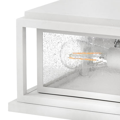Hinkley Lighting Republic 2Lt Outdoor Pier Mount/8W, White/Clear Seedy