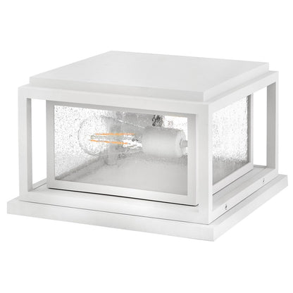 Hinkley Lighting Republic 2Lt Outdoor Pier Mount/8W, White/Clear Seedy