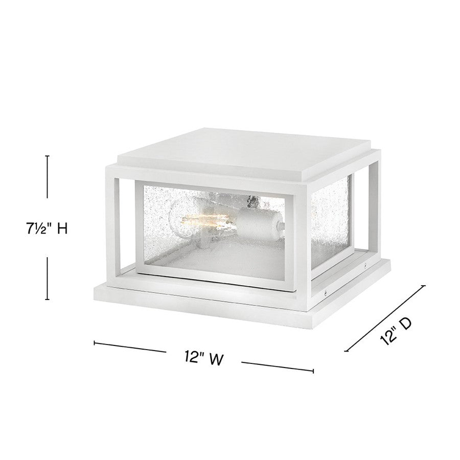 Hinkley Lighting Republic 2Lt Outdoor Pier Mount/8W, White/Clear Seedy