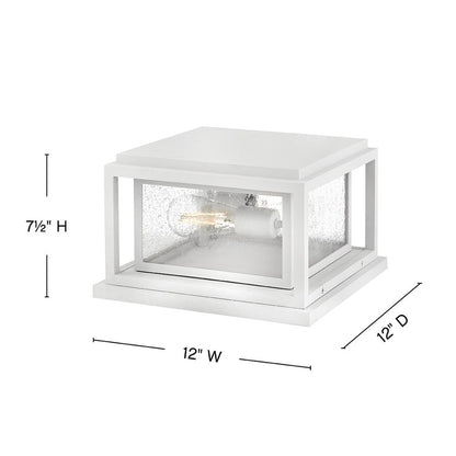Hinkley Lighting Republic 2Lt Outdoor Pier Mount/8W, White/Clear Seedy