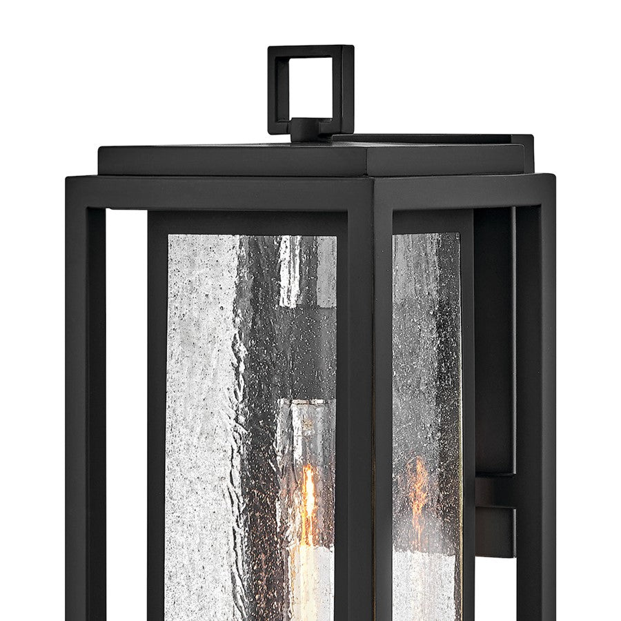 Hinkley Lighting Republic 1 Light Outdoor Wall Mount, Black/Clear Seedy