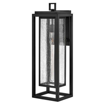 Hinkley Lighting Republic 1 Light Outdoor Wall Mount, Black/Clear Seedy