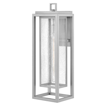 Hinkley Lighting Republic 1Lt Outdoor Wall Mount, Nickel/Clear Seedy