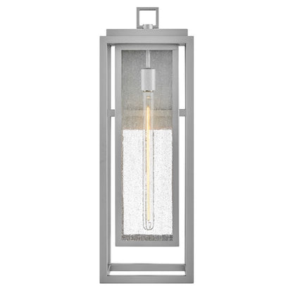 Hinkley Lighting Republic 1Lt Outdoor Wall Mount, Nickel/Clear Seedy