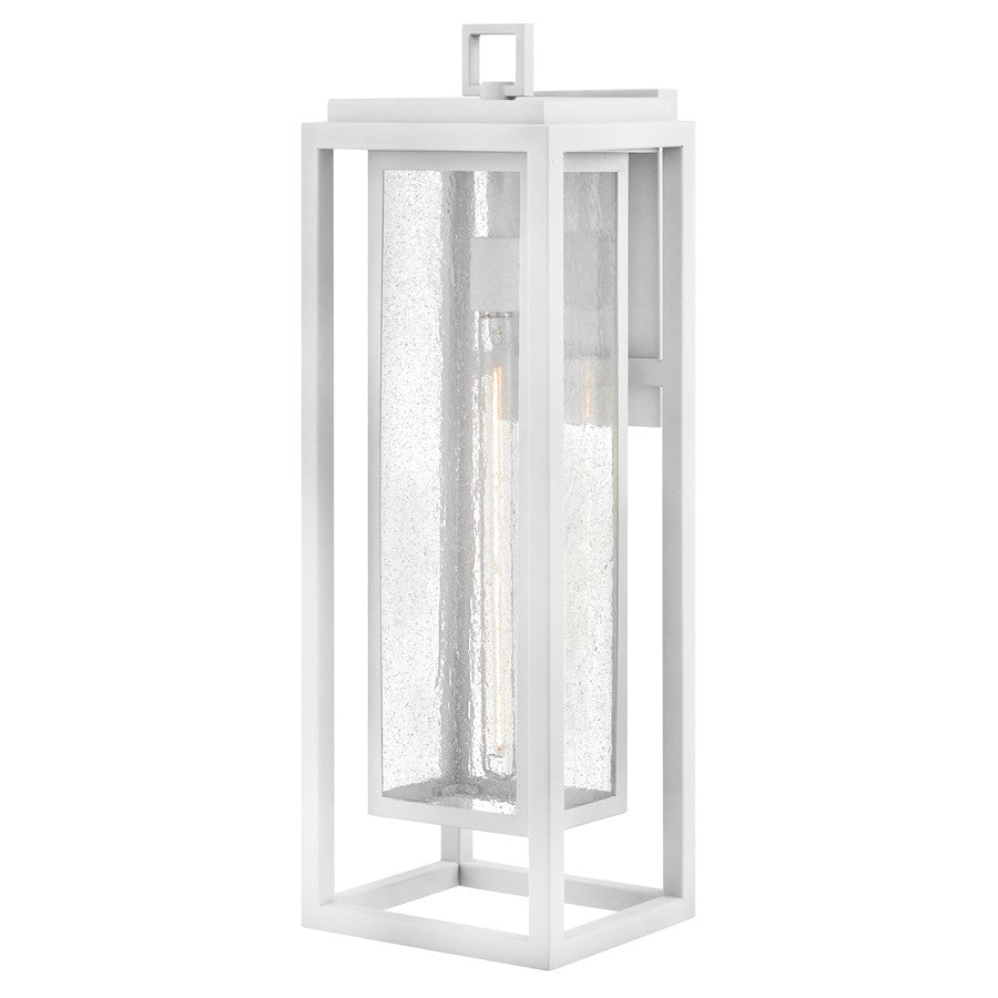 Hinkley Lighting Republic 1Lt Outdoor 27" Wall Mount, White/Clear Seedy - 1009TW