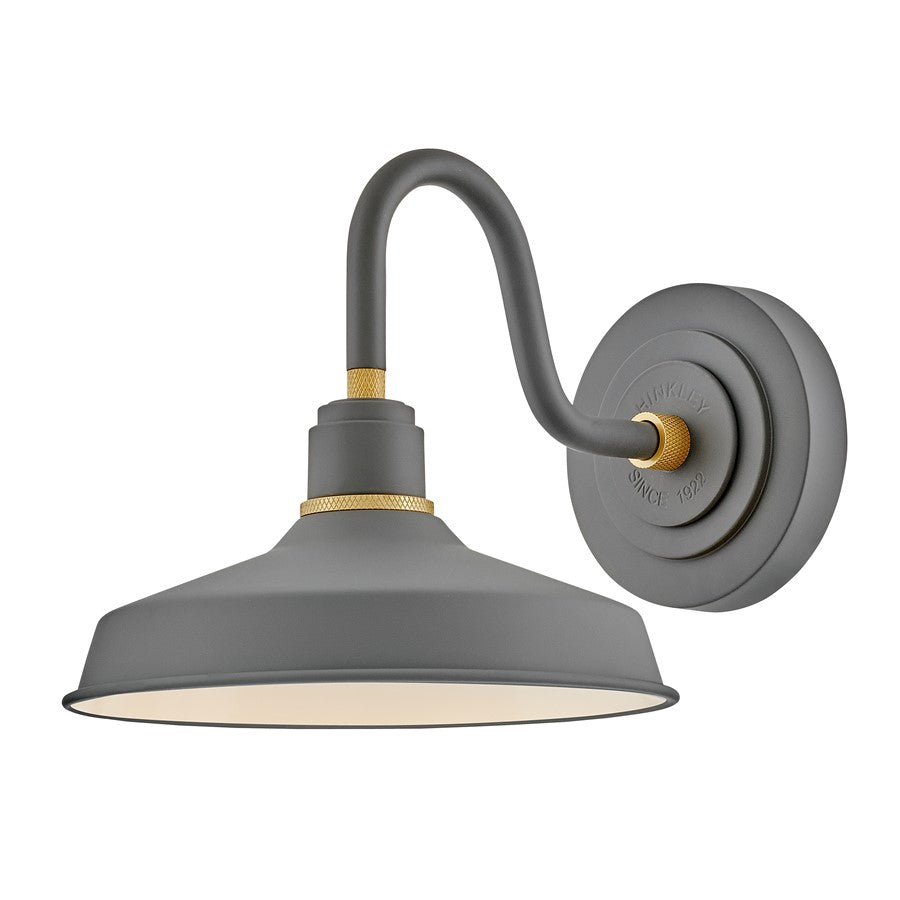 Hinkley Foundry Classic 1Lt Outdoor Wall Mount, Dark Matte Grey - 10231DMG