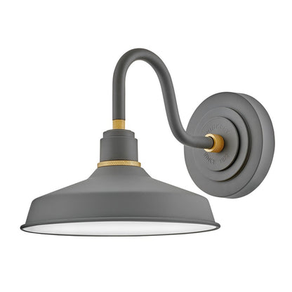 Hinkley Foundry Classic 1Lt Outdoor Wall Mount, Dark Matte Grey