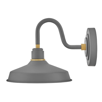 Hinkley Foundry Classic 1Lt Outdoor Wall Mount, Dark Matte Grey