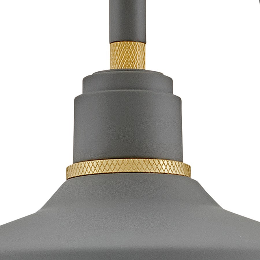 Hinkley Foundry Classic 1Lt Outdoor Wall Mount, Dark Matte Grey