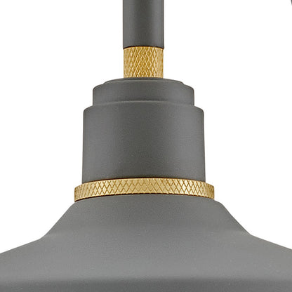 Hinkley Foundry Classic 1Lt Outdoor Wall Mount, Dark Matte Grey
