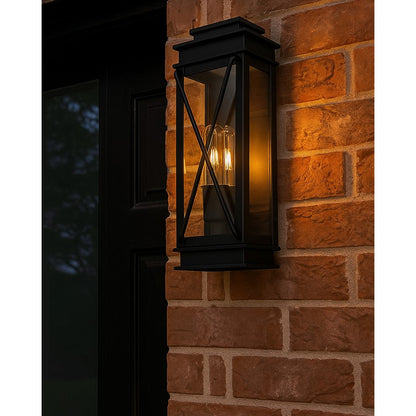 1 Light Outdoor Wall Sconce, Black