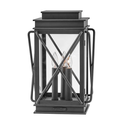 Hinkley Lighting Montecito 3 Light 18" Outdoor Pier Mount, Black