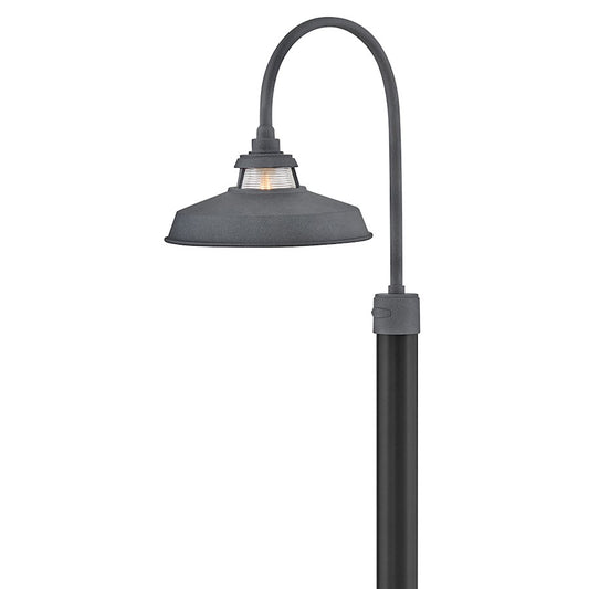 Hinkley Lighting Troyer 1Lt 21" Outdoor Post Mount Lantern, Aged Zinc - 1191DZ