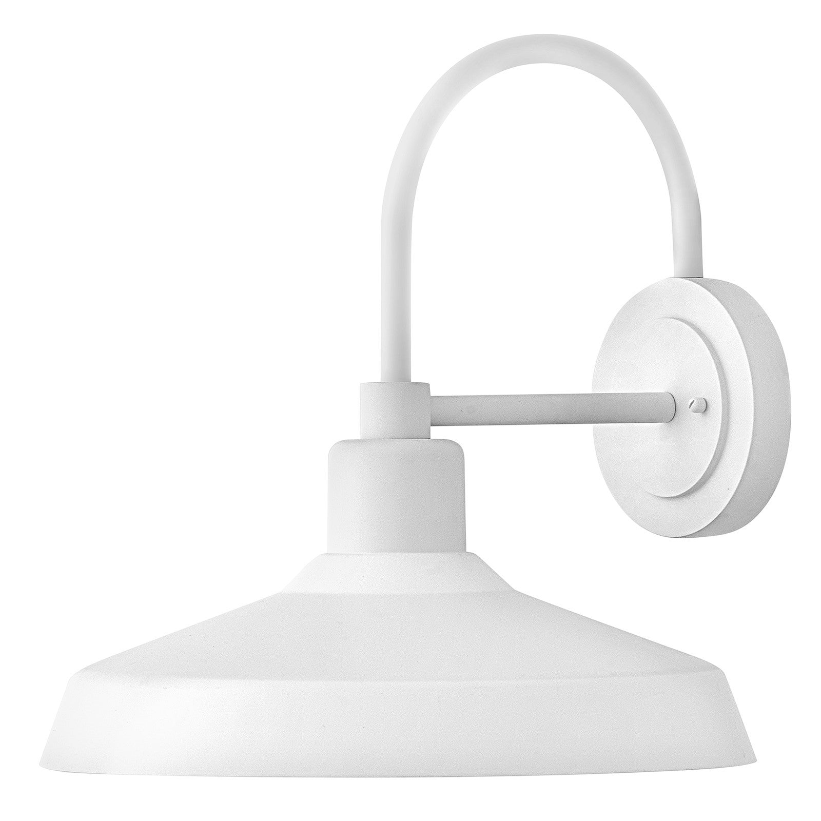 Hinkley Forge 16.5in 1-Light Outdoor Wall Mount | Industrial Textured White Composite | Covered Patio & Entryway | 17 x 16 x 16.5 in | Model 12070TW