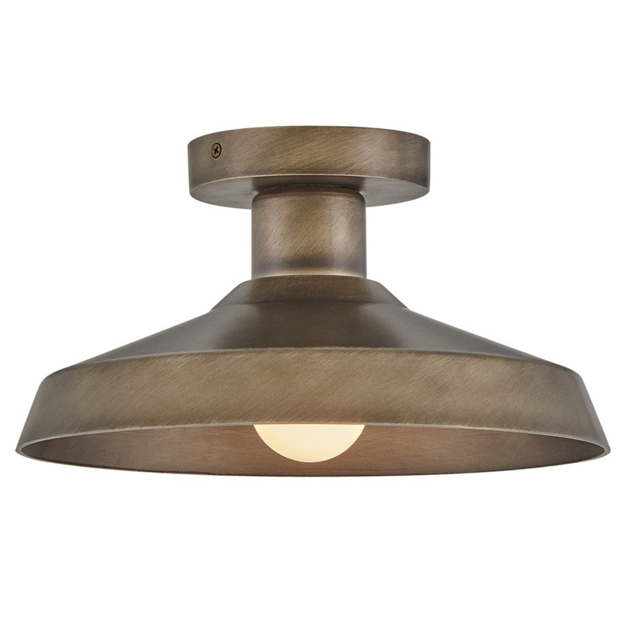 Hinkley Lighting Forge 1 Light Outdoor Flush Mount, Burnished Bronze - 12072BU
