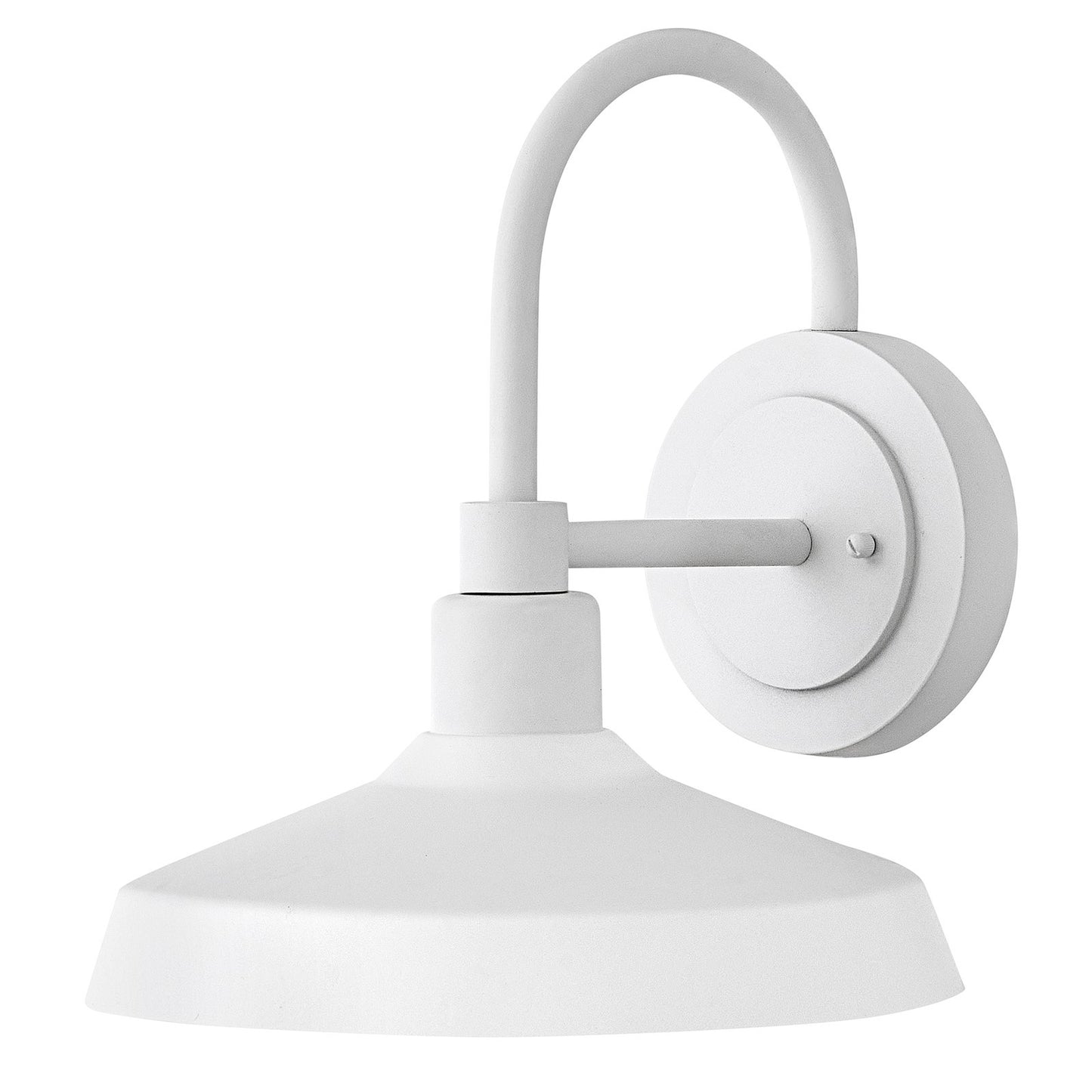 Hinkley Forge 13in 1-Light Outdoor Wall Mount | Industrial Textured White Composite | Entryway & Covered Patio | 13 x 12 x 13 in | Model 12075TW