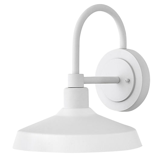 Hinkley Forge 13in 1-Light Outdoor Wall Mount | Industrial Textured White Composite | Entryway & Covered Patio | 13 x 12 x 13 in | Model 12075TW