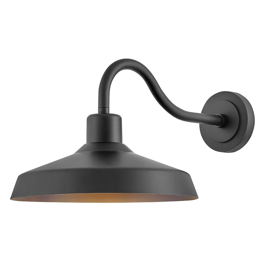 Hinkley Lighting Forge 1 Light Outdoor 16" Wall Mount, Black - 12078BK