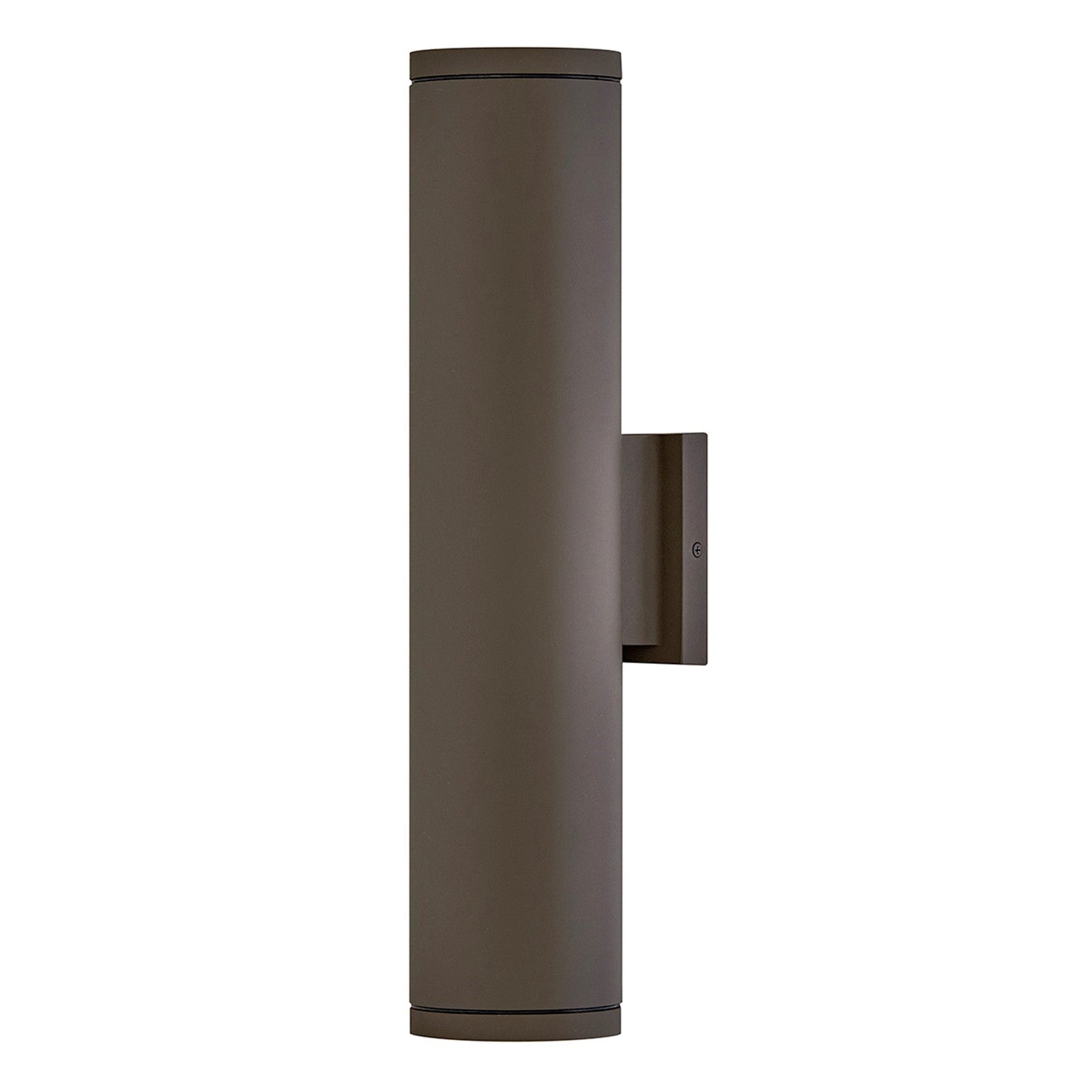 Hinkley Silo 20in 2-Light Outdoor Wall Mount | Modern Architectural Bronze Composite and White Inside Etched Glass | Entryway & Patio | Model 13598AZ-LL