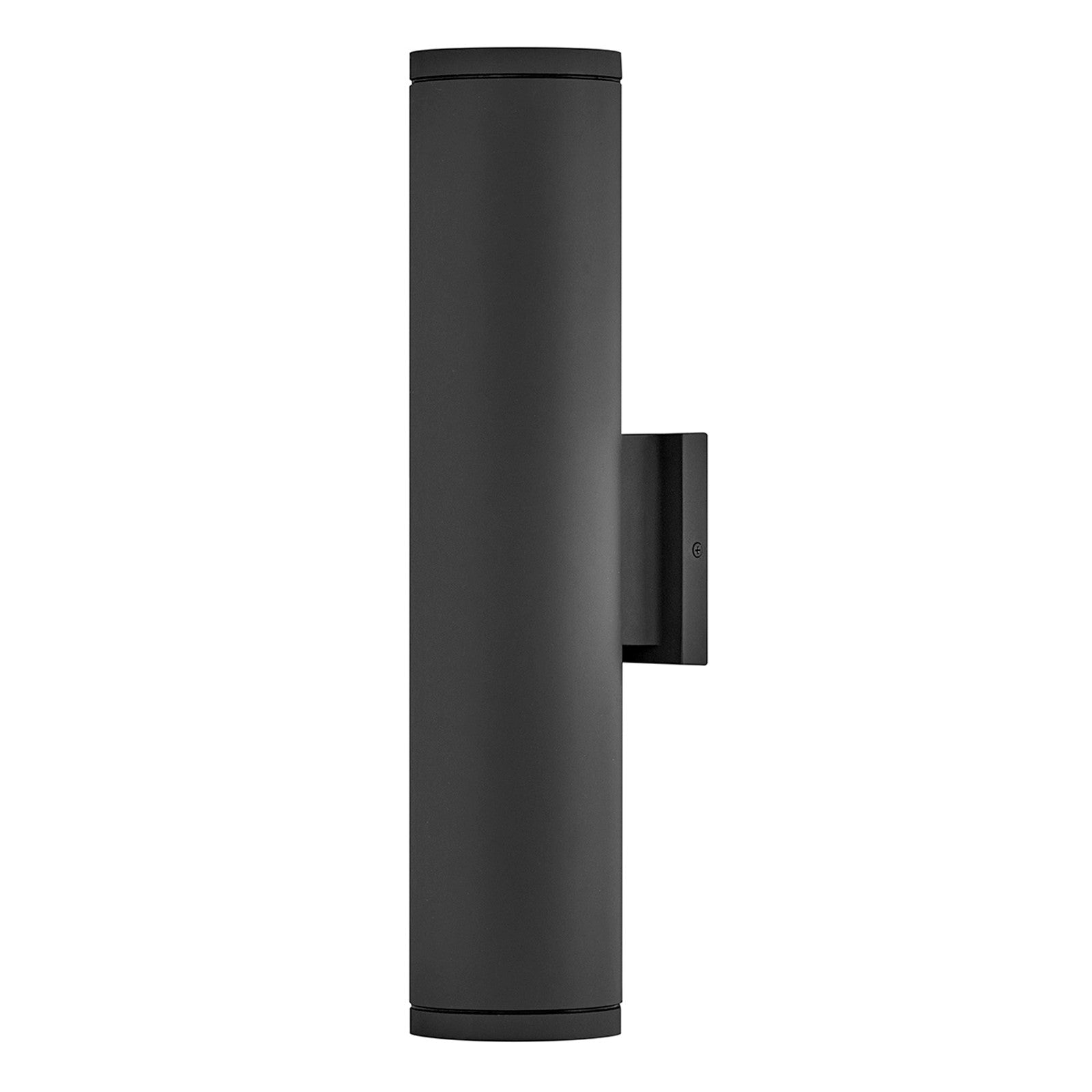 Hinkley Silo 20in 2-Light Outdoor Wall Mount | Modern Black Composite and Inside Etched Glass | Entryway & Covered Porch | 5.75 x 4.5 x | Model 13598BK-LL