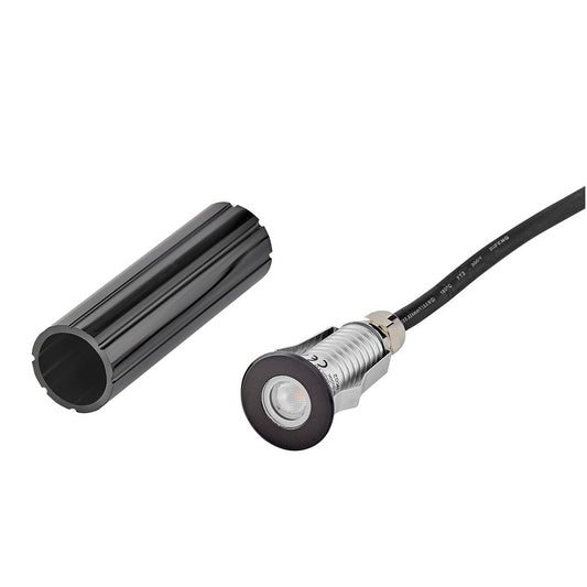 Hinkley Sparta Dot 3" Landscape Deck/Patio, Steel Black/Clear Optic - 15074SSB