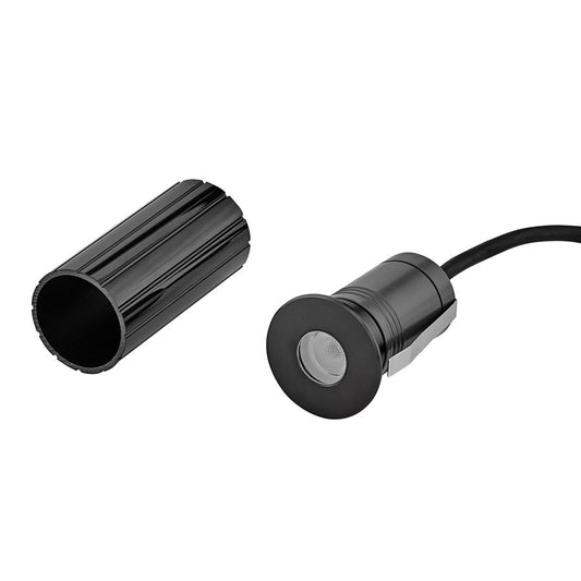 Hinkley Sparta Dot 4" Landscape Deck/Patio, Steel Black/Clear Optic - 15075SSB