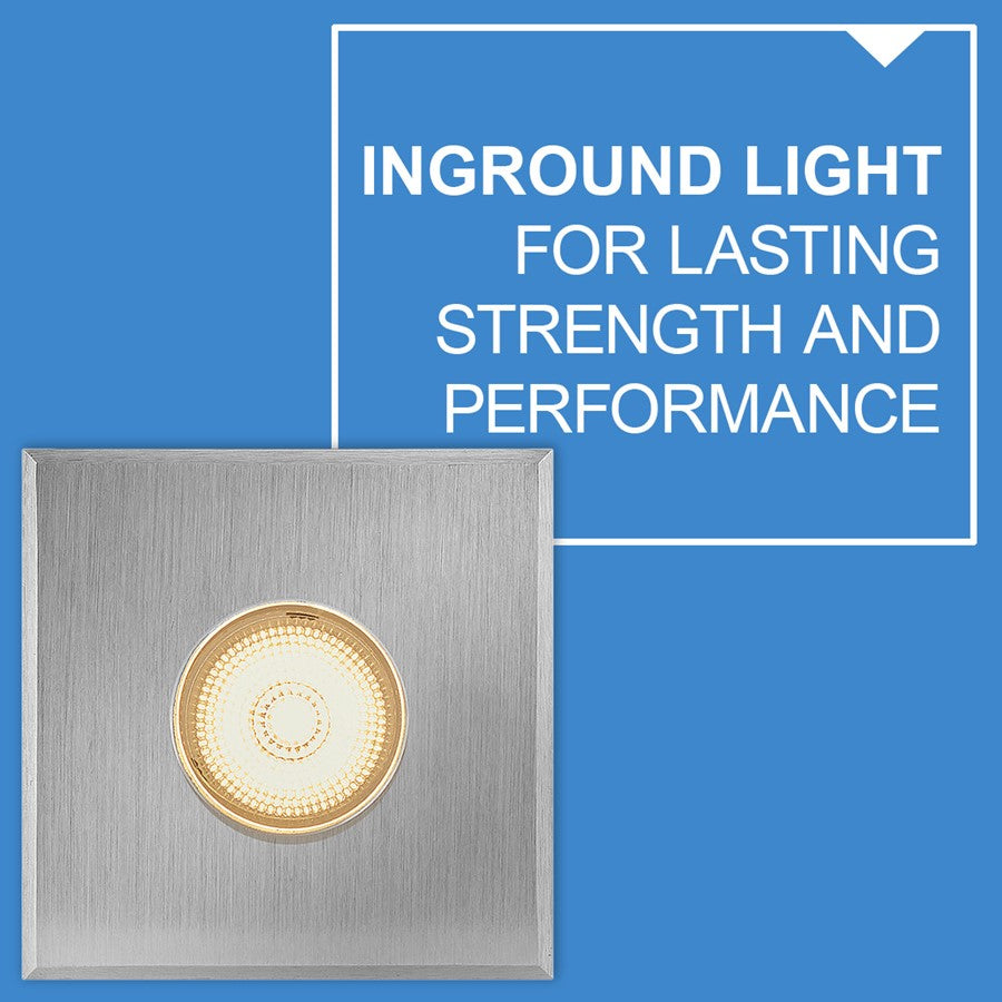 Hinkley Lighting Dot Landscape LED Button Light, Steel