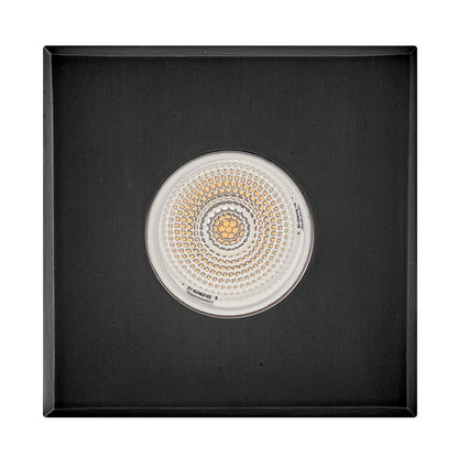 Hinkley Sparta Dot 3.5" LED Square Button Light, Steel Black/Clear Optic
