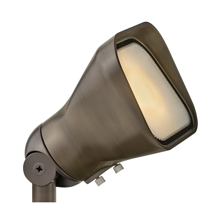 Hinkley Hardy Island 1Lt Flood Light, Matte Bronze/Frosted Lens - 15300MZ-LL