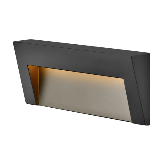 Hinkley Lighting Taper 1 Light Deck Sconce, 12V, Black/Etched