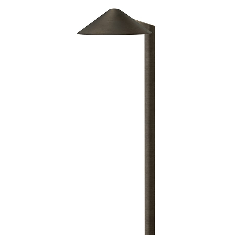 Hinkley Hardy Island 1Lt Path Light, Brass Black/Etched Lens - 16012BSK-LL