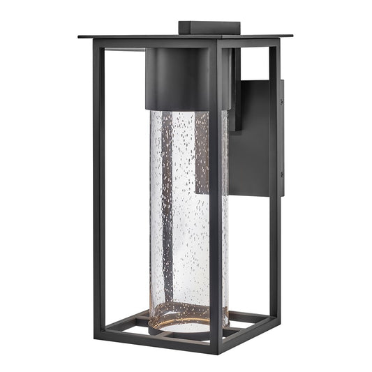 Hinkley Lighting Coen 1Lt Outdoor 16" Wall Mount, Black/Clear Seedy - 17020BK-LL