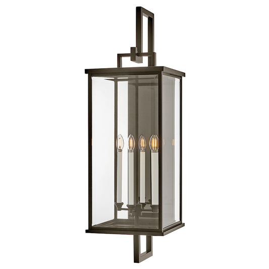 Hinkley Lighting Weymouth 4Lt XL Wall Mount Lantern, Oil Rubbed Bronze - 20019OZ