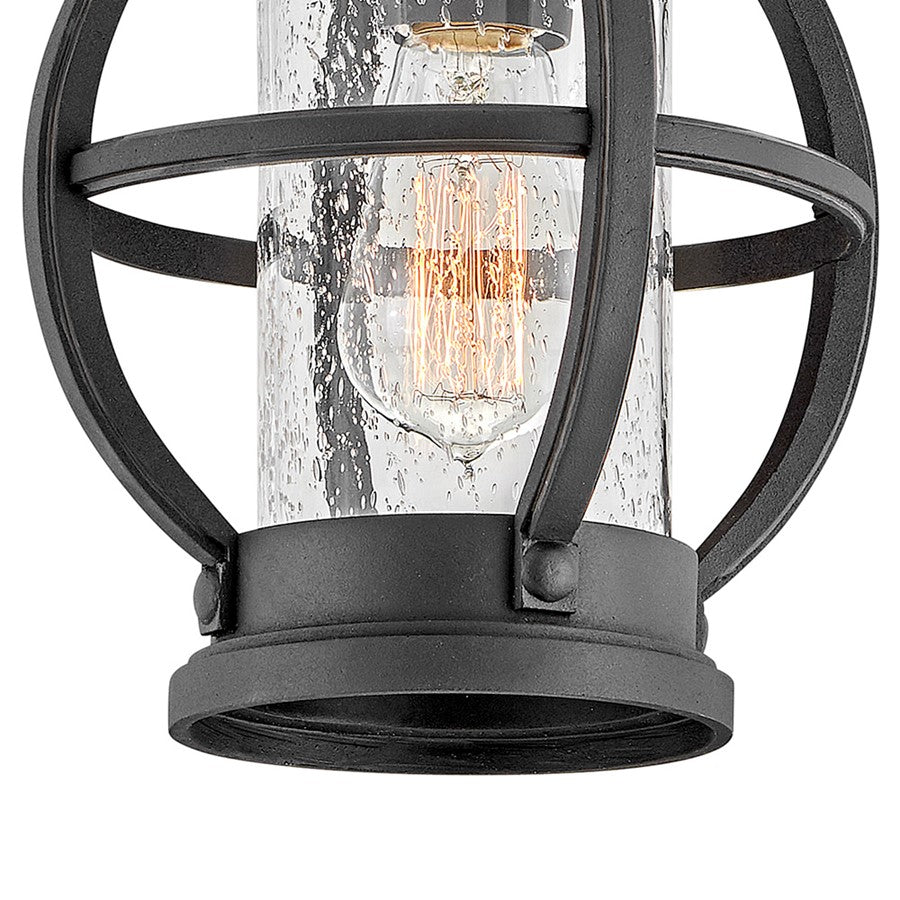 Hinkley Lighting Chatham 1 Light Outdoor Ceiling, Museum Black