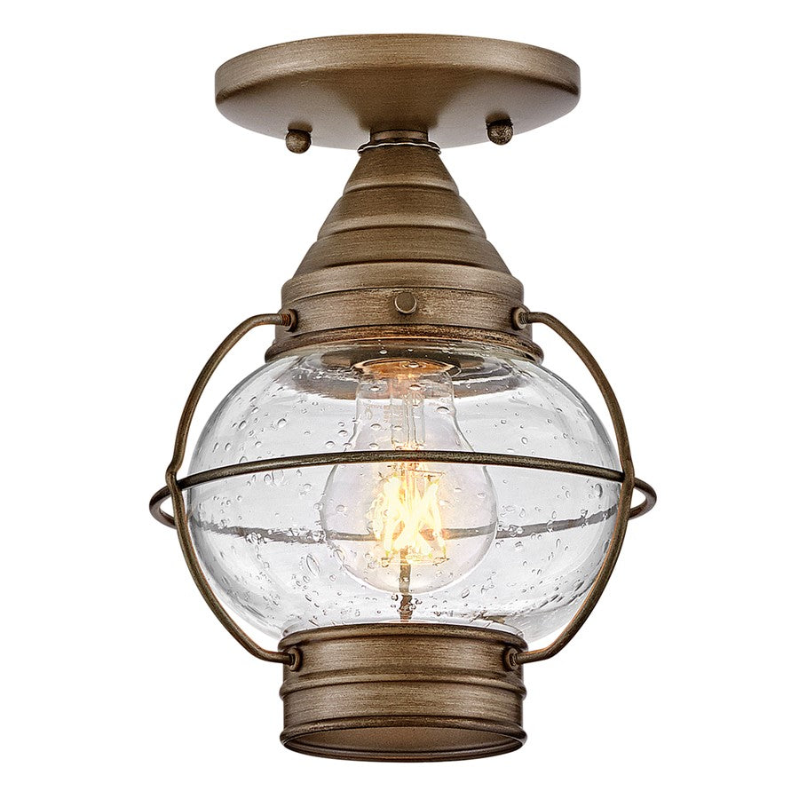 Hinkley Cape Cod 1Lt Outdoor Convertible Flush Mount, Bronze/Seed - 2203BU