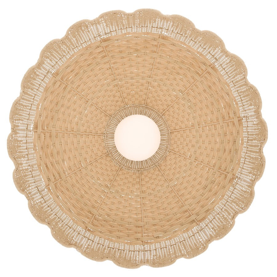 Hinkley Paloma 3Lt 40" Chandelier, Lacquered Brass/Etched Opal