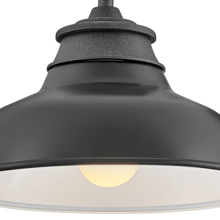 Hinkley Lighting Wallace 1 Light Outdoor Wall Mount, Aged Zinc