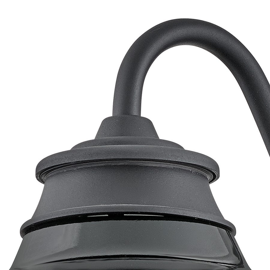 Hinkley Lighting Wallace 1Lt Outdoor Wall Mount, Black/Gloss Black