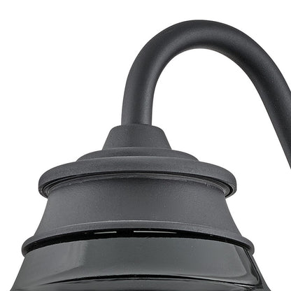 Hinkley Lighting Wallace 1Lt Outdoor Wall Mount, Black/Gloss Black