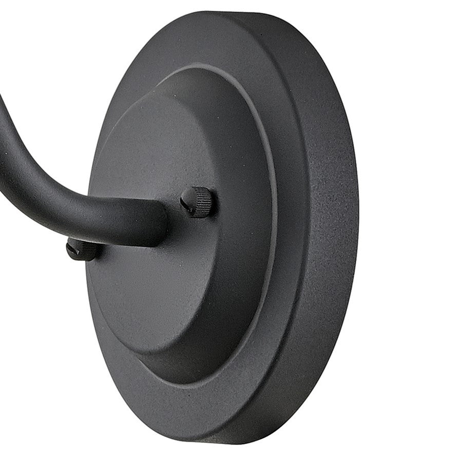 Hinkley Lighting Wallace 1Lt Outdoor Wall Mount, Black/Gloss Black