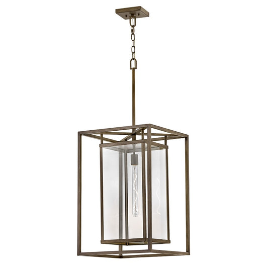 Hinkley Lighting Max 1Lt Hanging, Outdoor Hanging, Bronze/Clear - 2592BU-LV