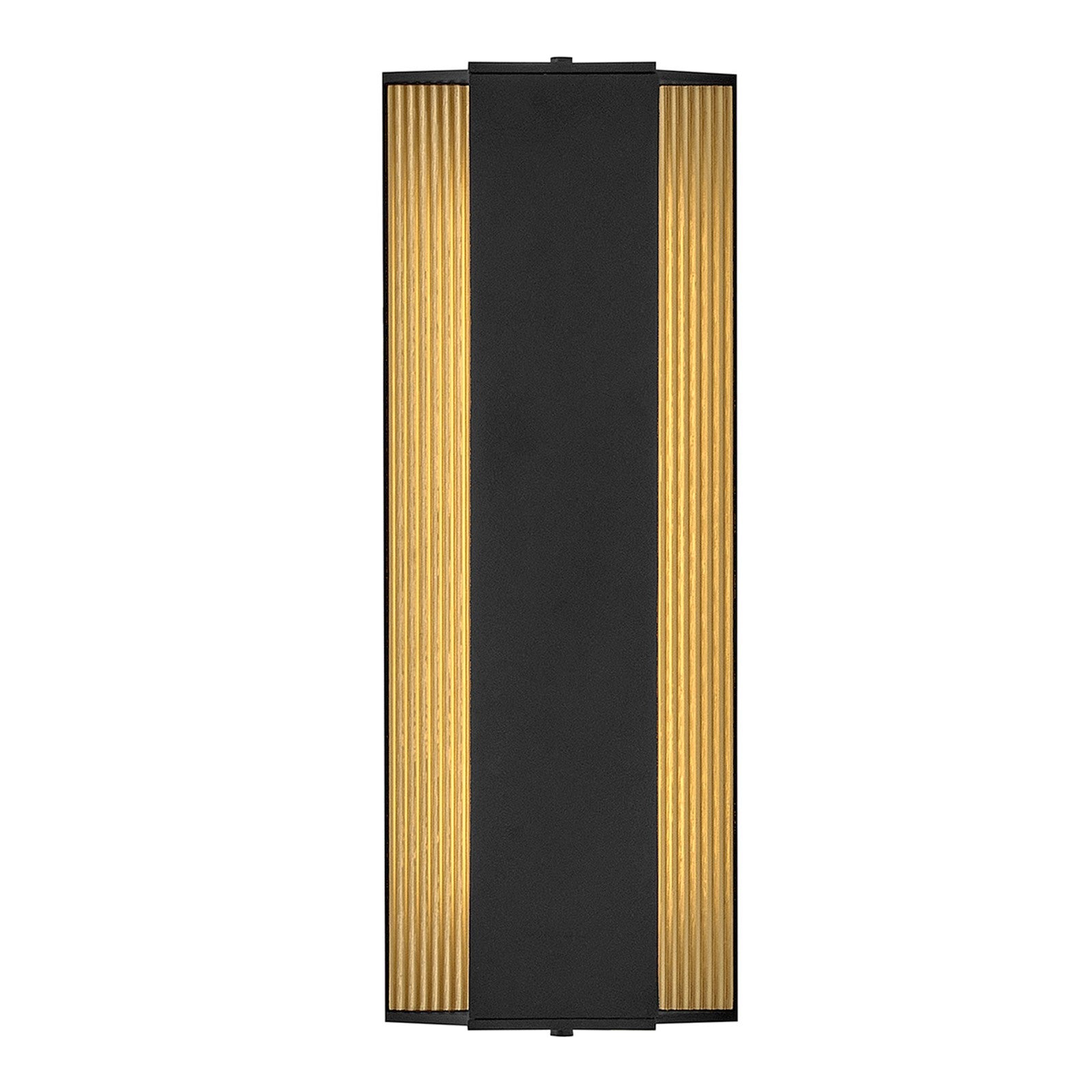 Hinkley Strata 16in Outdoor Wall Sconce | Modern Black Aluminum and Acrylic Lens | Entryway & Patio Accent Light | 16W LED, 1240 Lumens | Model 27580BK
