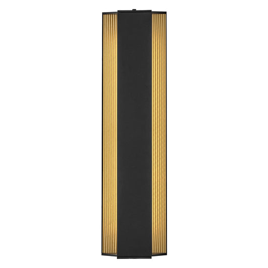 Hinkley Strata 22.5in 1-Light Outdoor Wall Sconce | Modern Black Aluminum and Acrylic Lens | Entryway & Covered Patio | 3.25 x 6 x 22.5 in | Model 27584BK