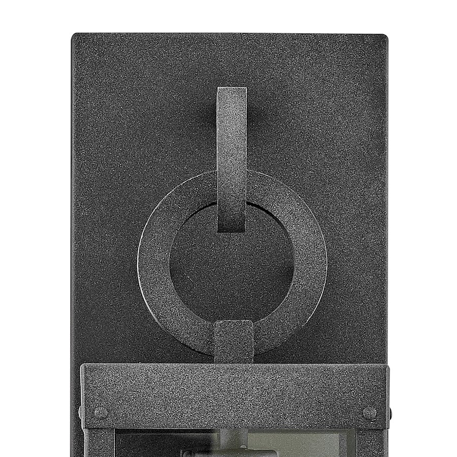 Hinkley Porter 18in 1-Light Outdoor Wall Sconce | Transitional Aged Zinc Aluminum and Clear Glass | Covered Patio & Entryway | Model 2800DZ-LL