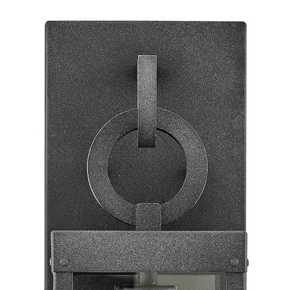 Hinkley Porter 18in 1-Light Outdoor Wall Sconce | Transitional Aged Zinc Aluminum and Clear Glass | Covered Patio & Entryway | Model 2800DZ-LL