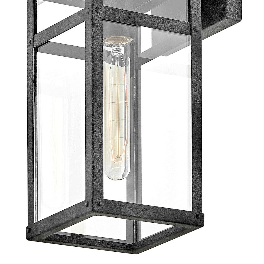 Hinkley Porter 18in 1-Light Outdoor Wall Sconce | Transitional Aged Zinc Aluminum and Clear Glass | Covered Patio & Entryway | Model 2800DZ-LL