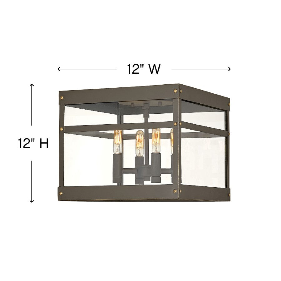 Hinkley Lighting 4 Light Porter Outdoor Ceiling